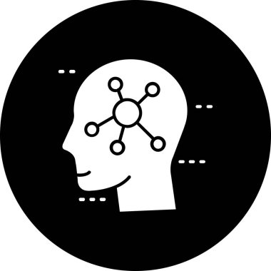 Beyin vektör simgesi modern basit tasarım çizimi