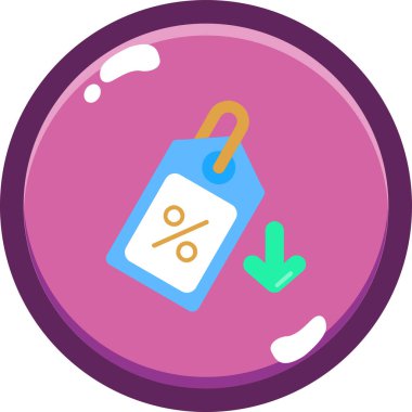 etiketli indirim simgesi - taslak biçimi