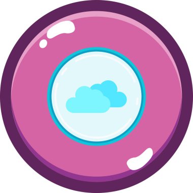 Bulut. Web simgesi basit illüstrasyon