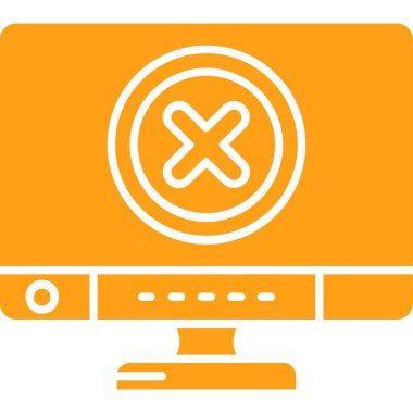 Bilgisayar hatası. Web simgesi vektör illüstrasyonu