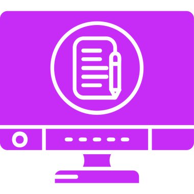 Bilgisayar ekranı. Basit resimleme