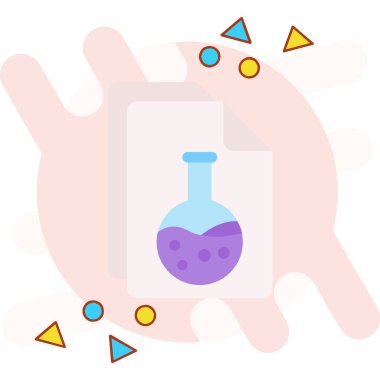 Kimyasal deney ikonu. vektör illüstrasyonu