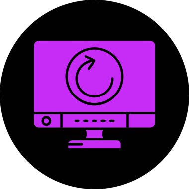 Neon siyah kabartma vektör resimlerini yeniden yükle