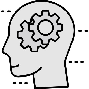 Dişli baş simge vektör çizim