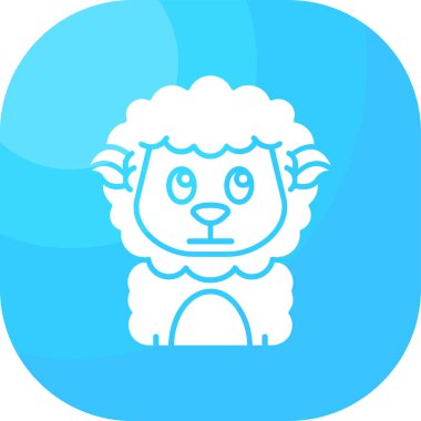 Koyun ikonu vektör illüstrasyonu