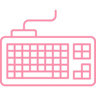 Bilgisayar klavyesi. Basit tasarım