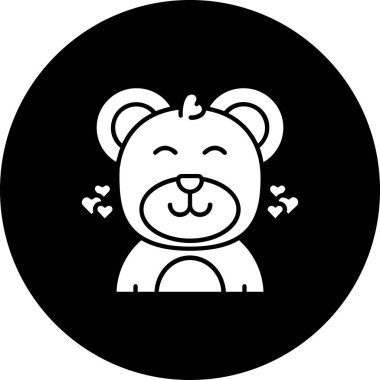 Moda tarzında izole edilmiş sevimli ayı yüzü simgesi