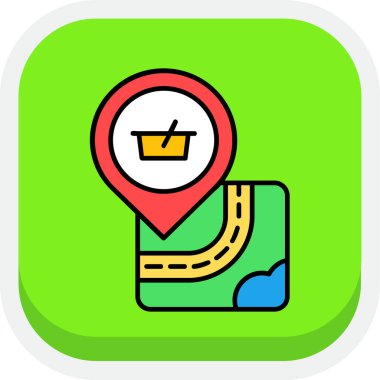 gps navigasyon simgesi vektör çizimi