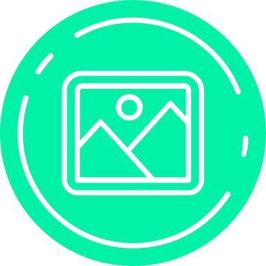 Bir resim simgesinin vektör illüstrasyonu