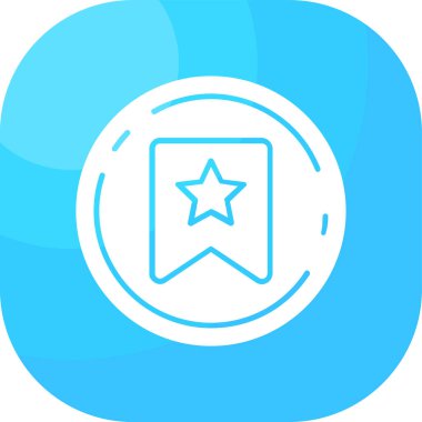 Bir yıldız simgesinin vektör illüstrasyonu