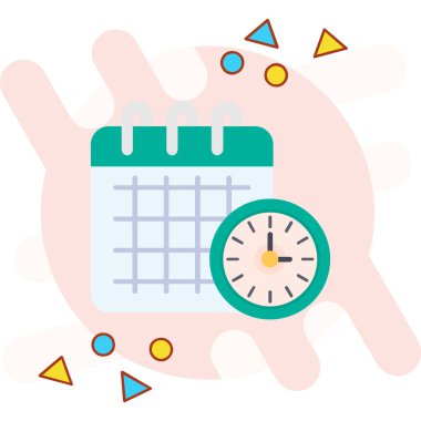 takvim tarihi olay zamanı vektör illüstrasyonu