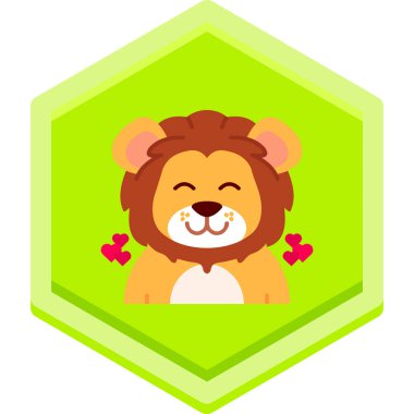 şirin aslan çizgi film ikonu