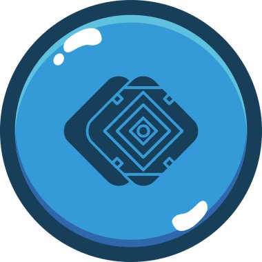 Mavi bir simgenin vektör illüstrasyonu