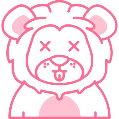 düz simgesi, vektör, illüstrasyon ayı