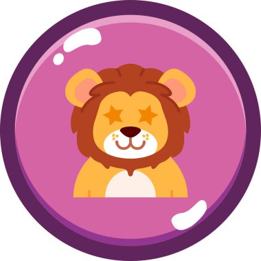 aslan simgesi, vektör illüstrasyonu