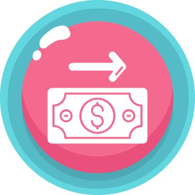 Para için. Web simgesi basit illüstrasyon