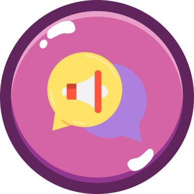 Konuşmacı. Web simgesi basit illüstrasyon