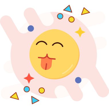 Düz şekilli gülen yüz simgesi