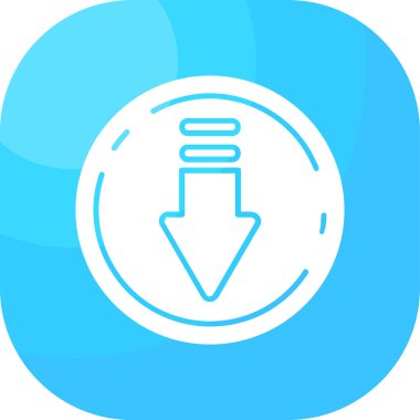 ok aşağı yönlü simge doldurulmuş - taslak biçimi