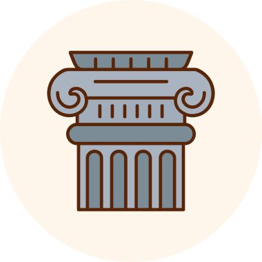 Yunan sütun ikonu vektör illüstrasyon tasarımı