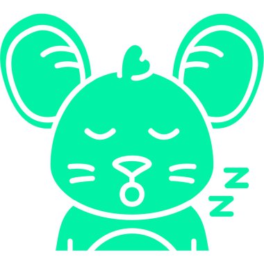 Tatlı uyuyan kedi. El çizimi vektör illüstrasyonu