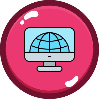 Dünya ikonu. vektör illüstrasyonu