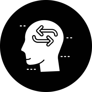 beyin ikonu vektör illüstrasyonu