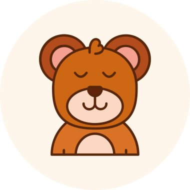 sevimli hayvan çizgi film ikonu