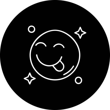 Gülümse. Web simgesi basit illüstrasyon