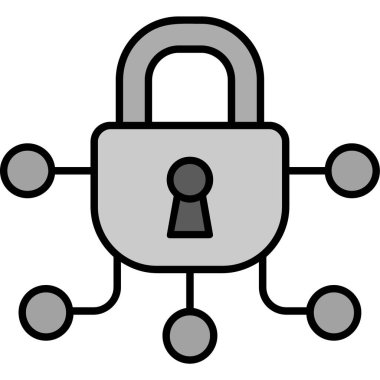 Kilit simgesi. Beyaz arkaplanda izole edilmiş web tasarımı için kilit vektör ana hatları