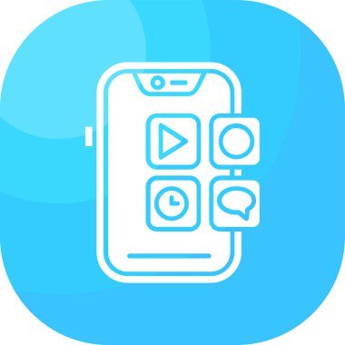 Mobil uygulama simgesinin vektör illüstrasyonu