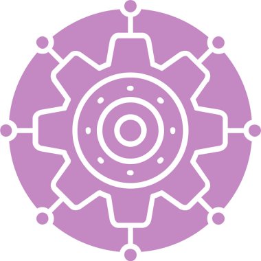 Bir dişli simgesini vektör çizim