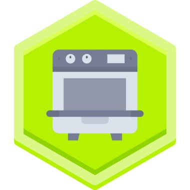 Pişirme fırın simgesinin vektör çizimi