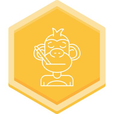 maymun ikon vektör illüstrasyonu