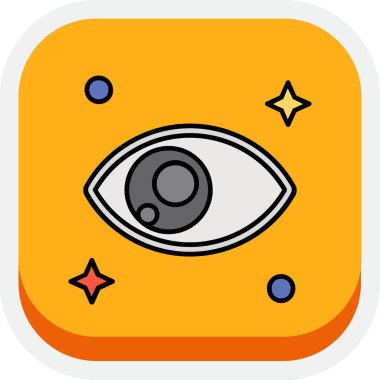 Göz simgesinin vektör illüstrasyonu