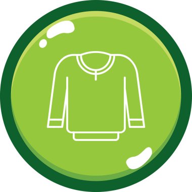 Bir gömlek simgesinin vektör illüstrasyonu