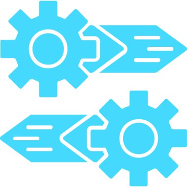 vites birleştirme simgesi. Vektör biçimi düz sembol, kobalt ve yuvarlak açılardır. beyaz arkaplan