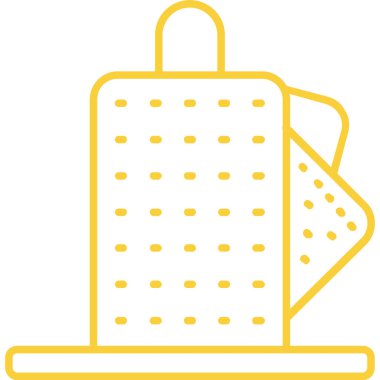 Mutfak ater web renk vektörü çizimi beyaza izole edildi