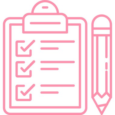 Kontrol listesi simgesi vektör illüstrasyonu