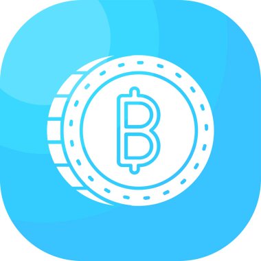 Eşsiz bitcoin vektör simgesi