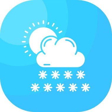 Kar simgesi olan bulut, vektör tasarımı