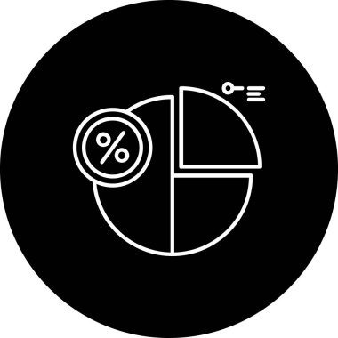 Yüzdelik satırı ters vektör simgesi çizimi