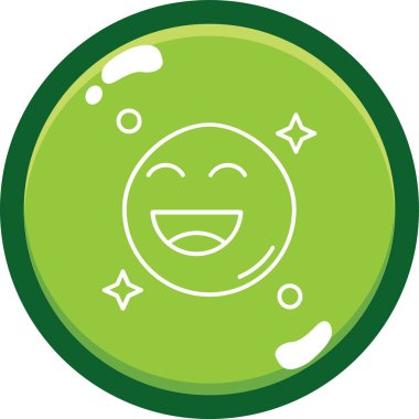 Mutlu gülümseme vektör simgesi modern basit tasarım