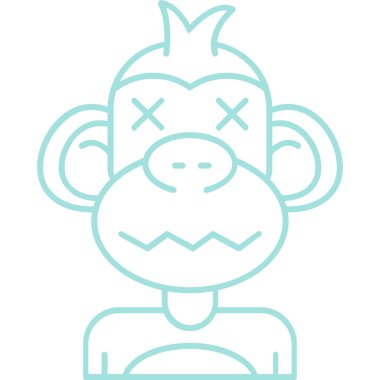 Ağzı çapraz olan kızgın bir maymun.