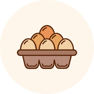 Yumurta sepeti taze izole vektör çizimi grafik tasarımı