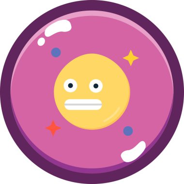 Beyaz arkaplanda izole edilmiş emoji simgesi ve vektör illüstrasyonu