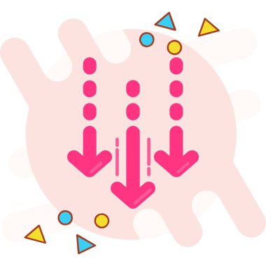 Moda biçimi izole edilmiş arkaplanda basit ok simgesi