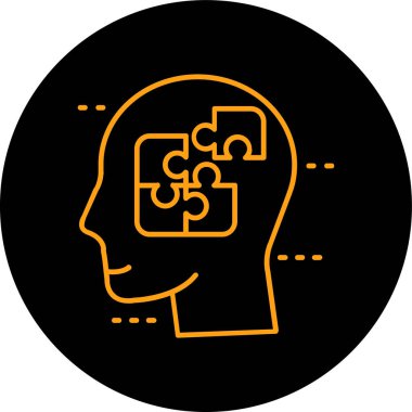 Bir beyin simgesinin vektör çizimi