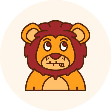 Aslan başı maskotu simgesi