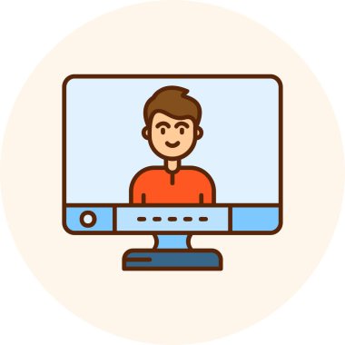 Bilgisayar. Web simgesi basit illüstrasyon